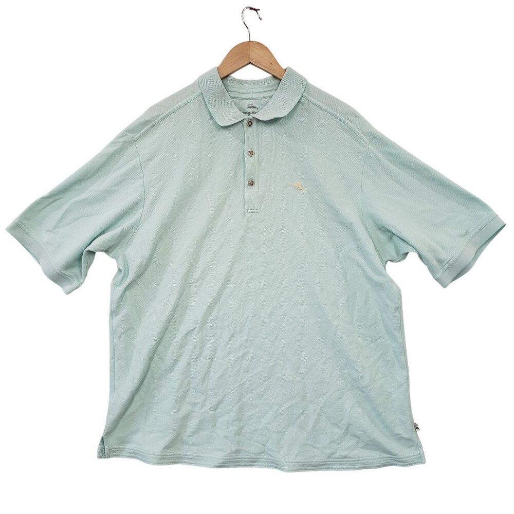 Tommy Bahama Mens Mint Green Polo Shirt 1XB Short Sleeve Casual Golf‎ Preppy
